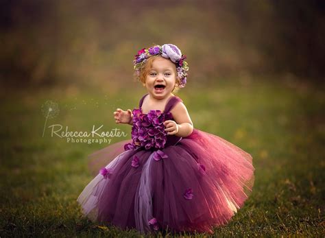 Buy Flower Girl Dress Deep Purple and Lavender Tutu Dress, Flower Top ...