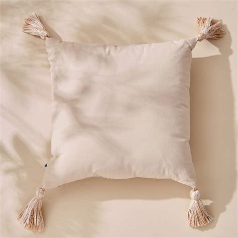 Buy Natura Jute Tassel Filled Cushion - 40x40cm from Home Centre at ...