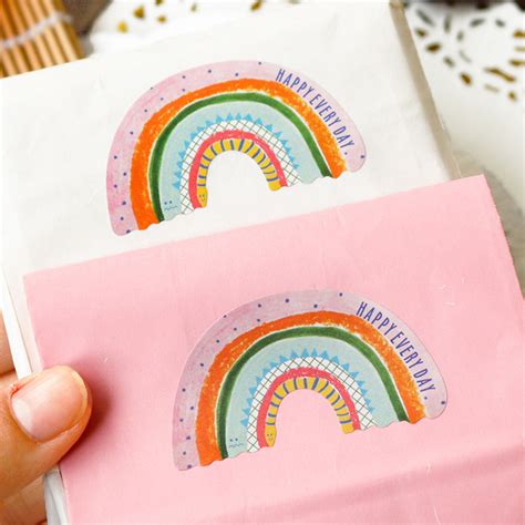 Buy HGYCPP 50 Sheet Rainbow Bridge Stickers Happy Everyday Birthday ...