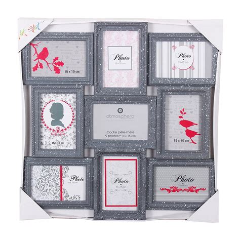 Art Street Nexus Grey Wall Photo Frame Collage (Set of 9) (Photo Size ...