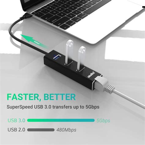 Bauihr USB C to Ethernet Adapter 3-Port USB 3.0 Hub - India | Ubuy