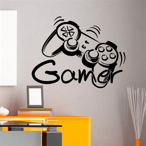 Buy ELTON Game Controller Decal Sticker Wall Vinyl Art Design Gamer ...