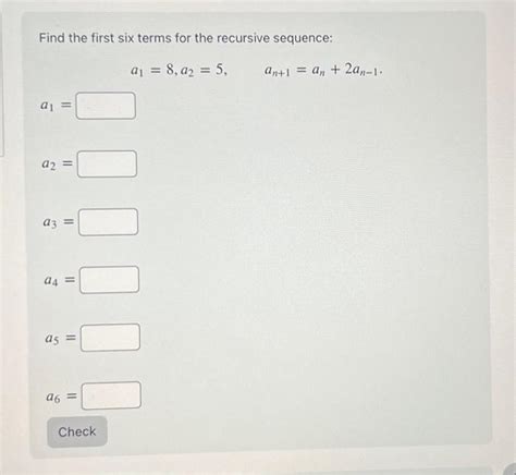 Find First 4 Terms Using Recursive Formula 的图像结果