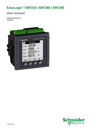 EasyLogic™ EM7230 / EM7280 / EM7290 User Guide | Schneider Electric