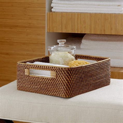 Handmade Bamboo Storage Organizer Wicker Basket for Cloth, Toiletry ...