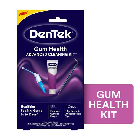 DenTek Gum Health Advanced Cleaning Kit, Oral Care Hygiene Kit, Gum Cleansing Gel, Gum Massager ...