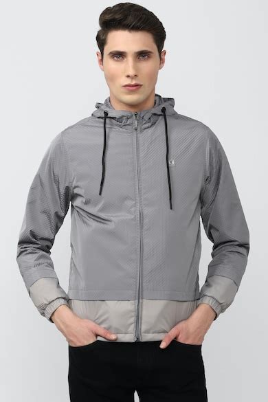 Buy Men Grey Solid Casual Jacket Online - 799588 | Van Heusen