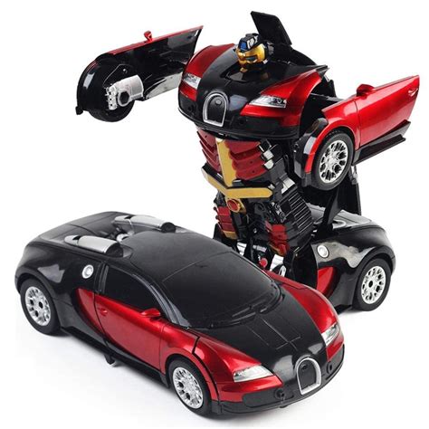 MiniBazaarr 2 in 1 One Button Converting Bugatti Car to Robot to Car ...