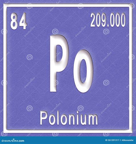 Polonium Chemical 84 Element Of Periodic Table. Molecule And ...