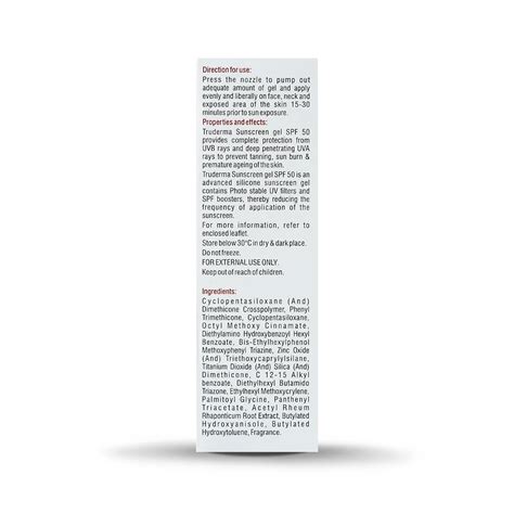 Truderma Sunscreen Gel, 50g : ClickOnCare.com