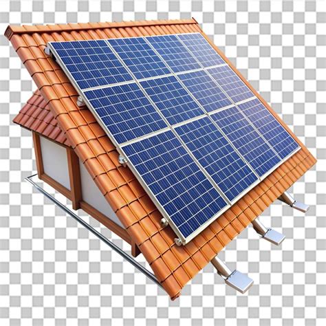 Solar power boards for roof isolated on transparent background ...