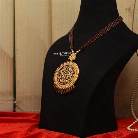 Round Radial Thewa Necklace - A Majestic Fusion of Elegance and Tradit ...