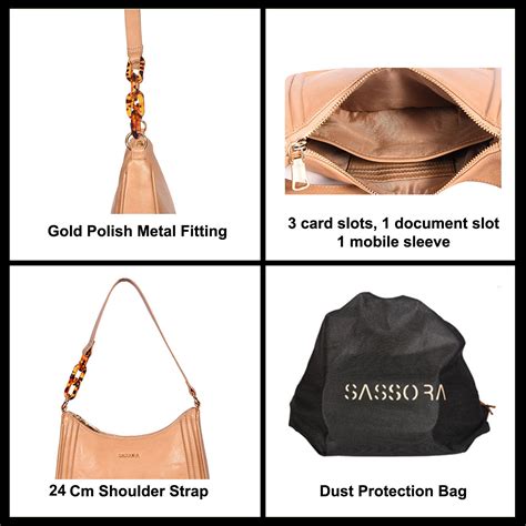 Sassora 100% Premium Leather Women Hobo Bag