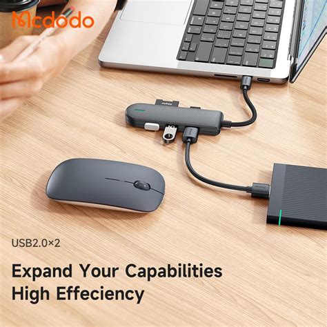 Mcdodo USB-C HUB 5 in 1 Support 2TB Hard Disk SD/TF Card Reader USB3.0 ...