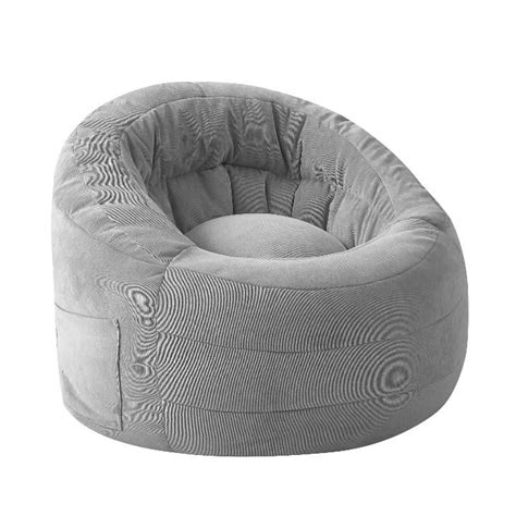 Buy POD by Urban Shop Soft Plush Corduroy Bean Bag Chair with Pocket ...