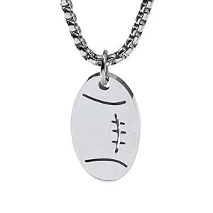 Salty Alpha Anti Tarnish Stainless Steel Rugby Locket Neck Chain for ...