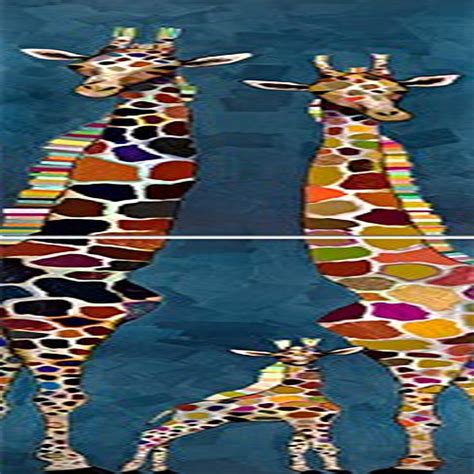 GreenBox Art + Culture Giraffe Family Diptych by Eli Halpin Canvas Wall ...
