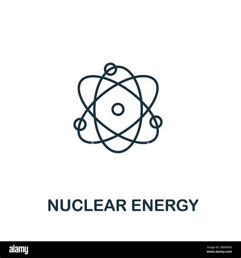 Nuclear Energy icon from clean energy collection. Simple line element ...