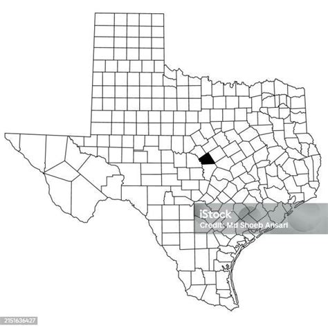 Map Of Lampasas County In Texas State On White Background Single County ...
