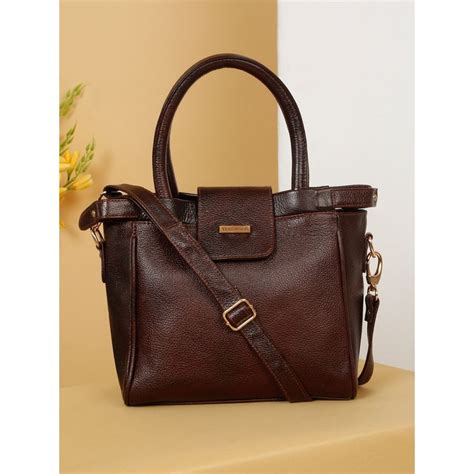 Buy Teakwood Leather Brown Shoulder Bag with Detachable Strap Online