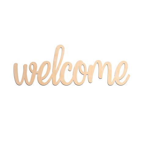 Cursive Welcome - 2 Sizes – Unfinished Wood Co