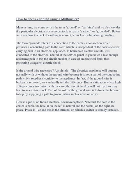 Image result for How to Check Ground On Machines Using a Multimeter