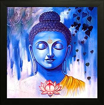 SAF Buddha Painting Exclusive Framed Wall Art Painting (Wood, 30 cm x 3 ...