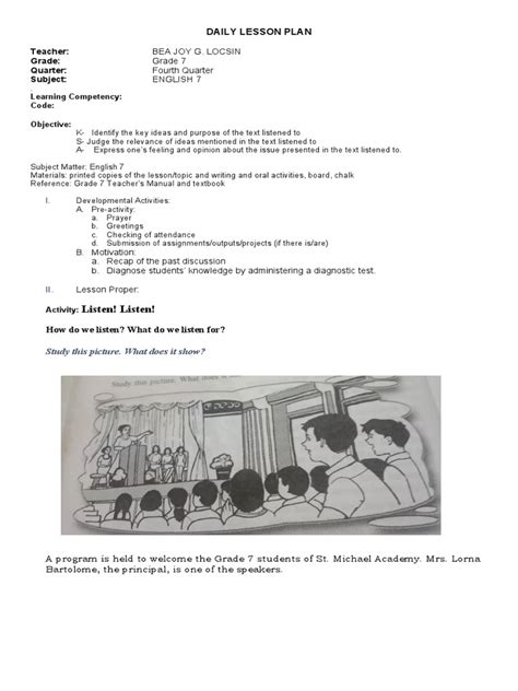 Image result for Sample Cot Lesson Plan Melc Based