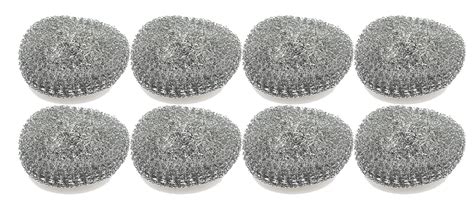 Wire Stainless Steel Sponge Metal Brush - Pack of 8 - Metal Wool ...