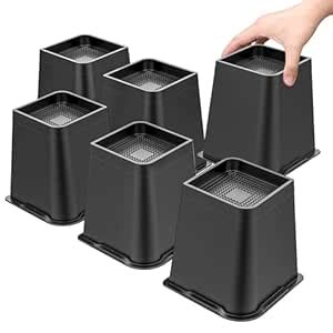Bed Risers 6 Inch 6 Pack,Oversized Furniture Risers, Support Up to 5000 ...