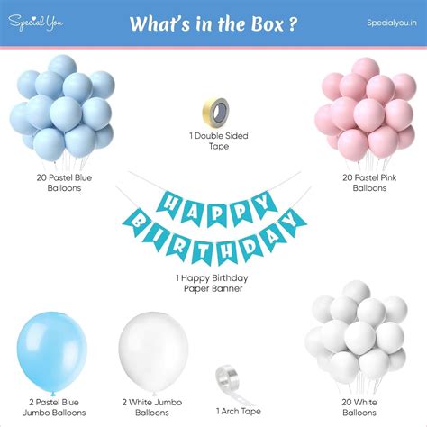 Pastel Theme Happy Birthday Decoration Items for Boys and Girls