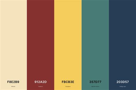 Vintage Color Palette Names