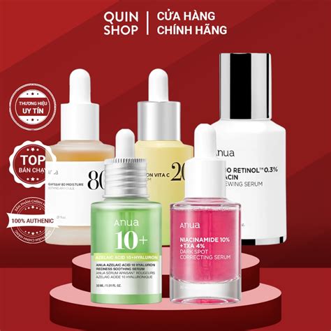 Tinh Chất Dưỡng Sáng, Làm Dịu Anua Peach 70% Niacin, Vita C, Heartleaf 80, Retinol, Dark Spot ...