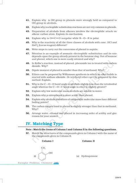 NCERT Exemplar Class 12 Chemistry Chapter 11 - eSaral