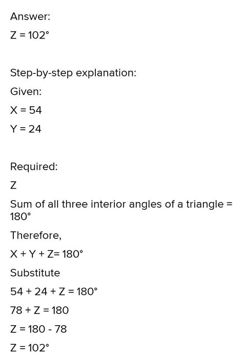If x = 54 and y = 24 what is the value for z? - Brainly.in