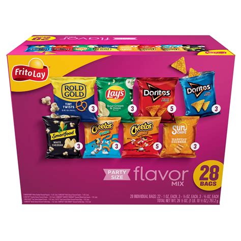 Frito-Lay Flavor Mix Variety Pack, 28 Count Snack Chips in Multiple ...