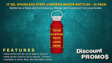 12 Stainless Steel Canteen Water Bottles Set, 17 oz. India | Ubuy