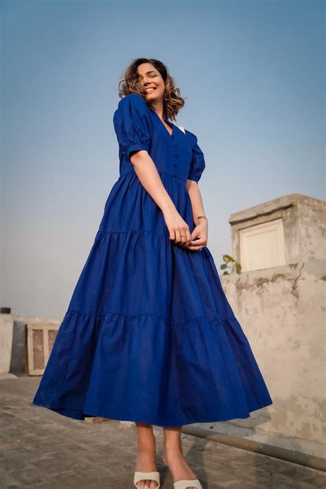 Royal Blue Maxi Dress – Stylish Women Dresses – LabelbyAnuja