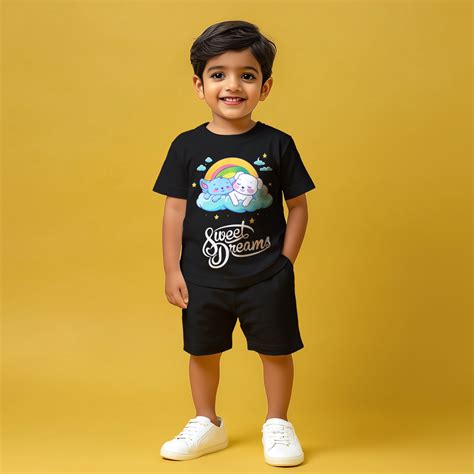 Sweet Dream Black T-shirt & Shorts Set – Possessif