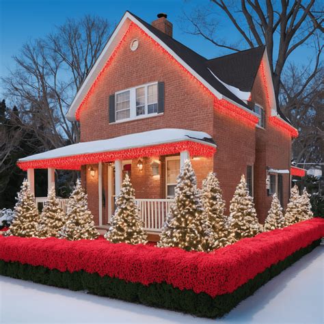 White and Red Christmas Lights Outside - Stylish Outdoor Decor Ideas ...