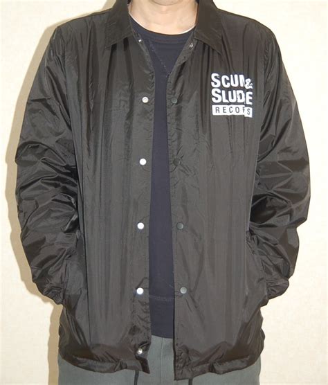 SCUM&SLUDGEレーベルロゴ コーチジャケット（ブラック） | SCUM & SLUDGE RECORDS