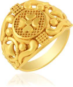 BRBRIK Gold Plated Engagement, Heavy Flower Design, Fashion Ring for ...