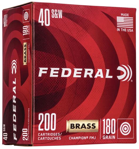 Ammo Bros | FEDERAL CARTRIDGE CO CHAMPION BRASS 40SW 180GR. FMJ 200RD BOX