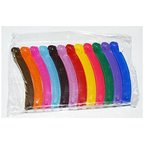 Buy Anokhi ADA Solid Multi-Color Translucent Small Plastic Banana Clip ...