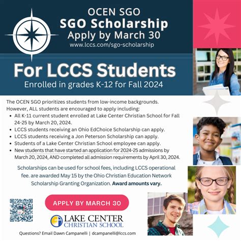 SGO Scholarship - Lake Center Christian School