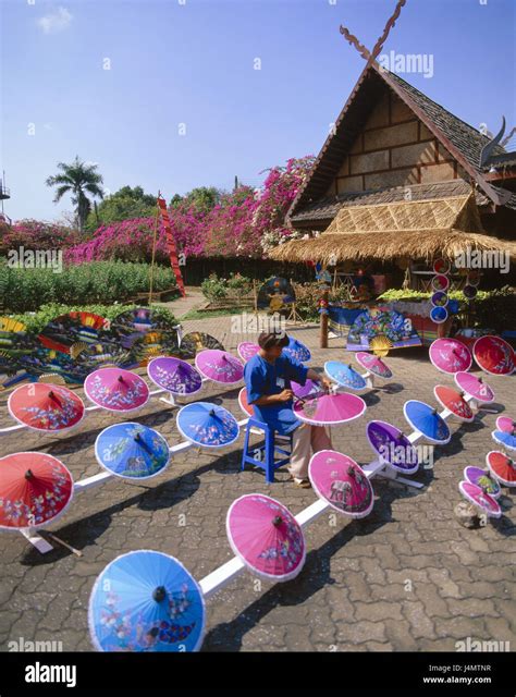 Thailand, Bangkok, rose garden, woman, souvenirs, display screens ...