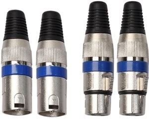 MORTAS 3 PIN XLR 2 male XLR Connectors 2 female XLR Connectors Zinc ...