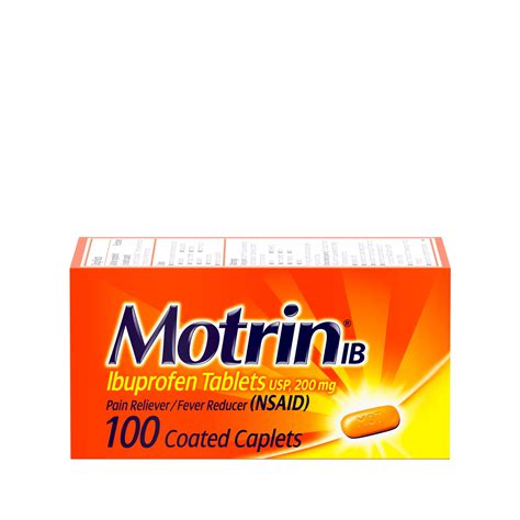 Motrin IB, Ibuprofen 200mg Tablets for Pain & Fever Relief, 100 Ct ...