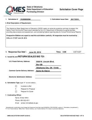 Fillable Online sde ok State of Oklahoma Department of Education ...