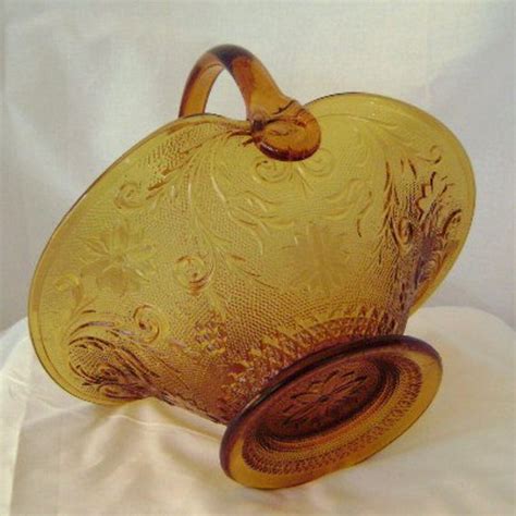 Tiara Indiana Glassware Large Basket With Handle - Etsy